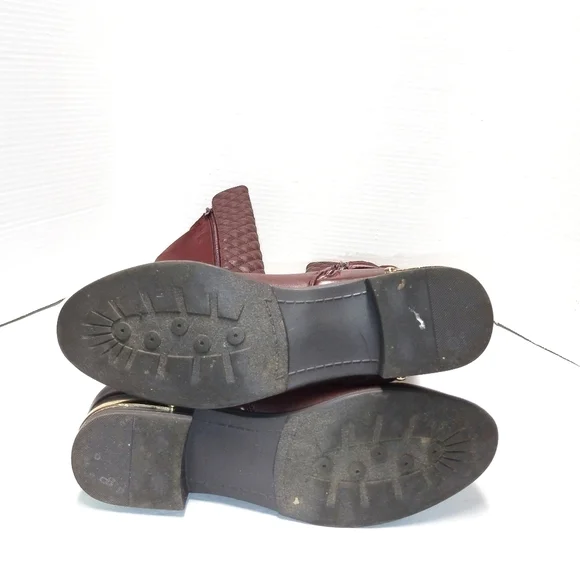 Annabeth Flat knee high Boot quilted Oxblood Size: 9.5 - Picture 9 of 9